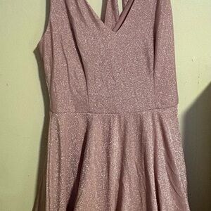 B Darlin Sparkling Pink Midi Dress
